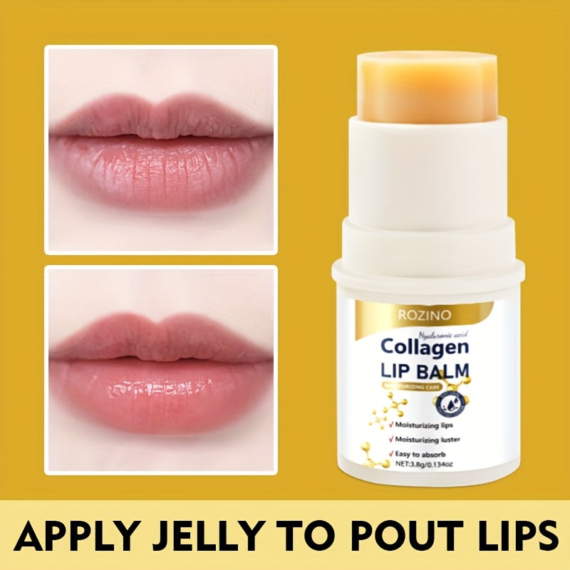 ROZINO Collagen & Hyaluronic Acid Lip Balm – Moisturizing Lip Care Stick (3.8g)