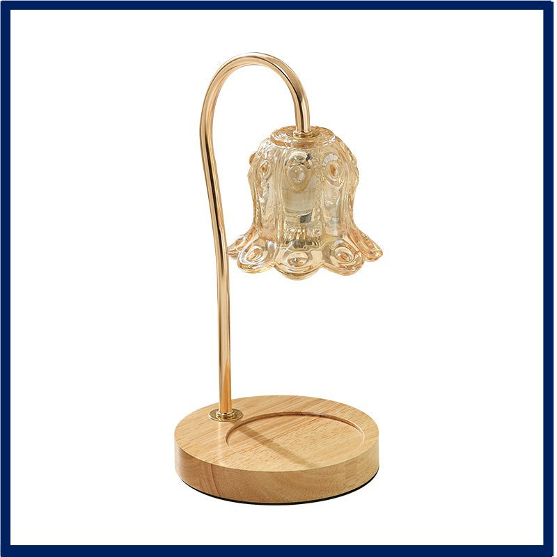 Lily of the Valley Aromatherapy Wax Melter – Solid Wood Candle Warmer Table Lamp