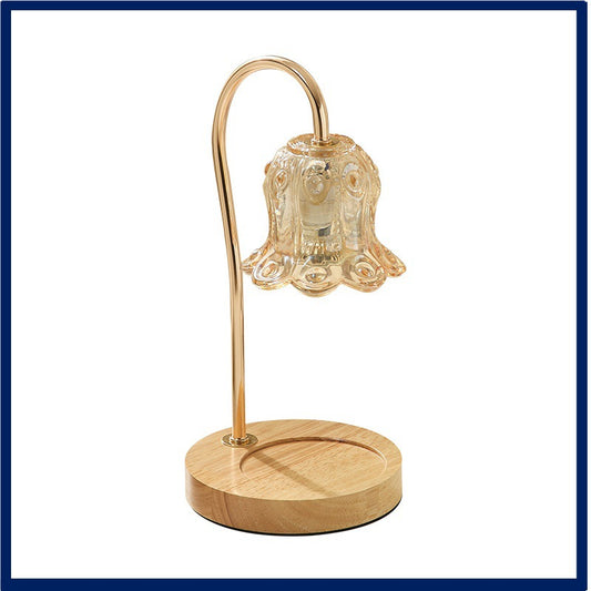 Lily of the Valley Aromatherapy Wax Melter – Solid Wood Candle Warmer Table Lamp