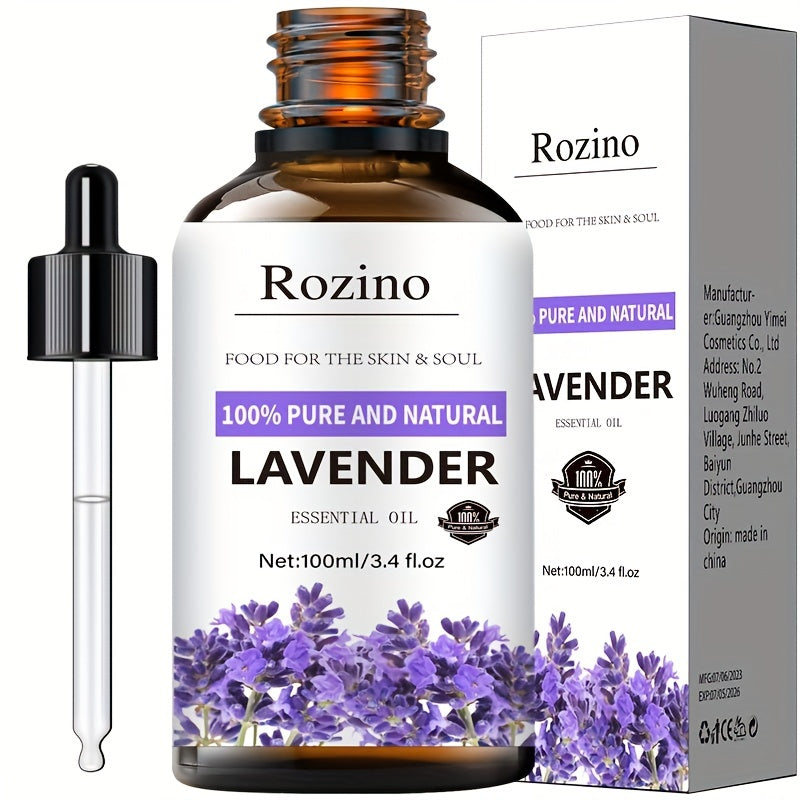 ROZINO Lavender Oil 3.38oz – Multi-Use Body & Diffuser Oil