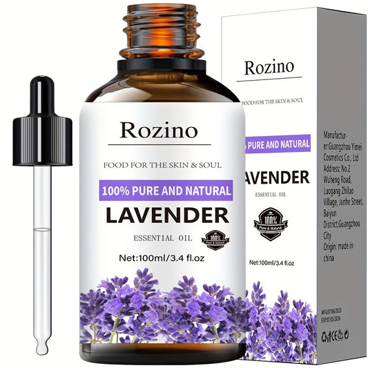 ROZINO Lavender Oil 3.38oz – Multi-Use Body & Diffuser Oil