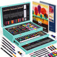 175-Piece Deluxe Art Set in Wooden Case – Complete Art Kit - Roomsium