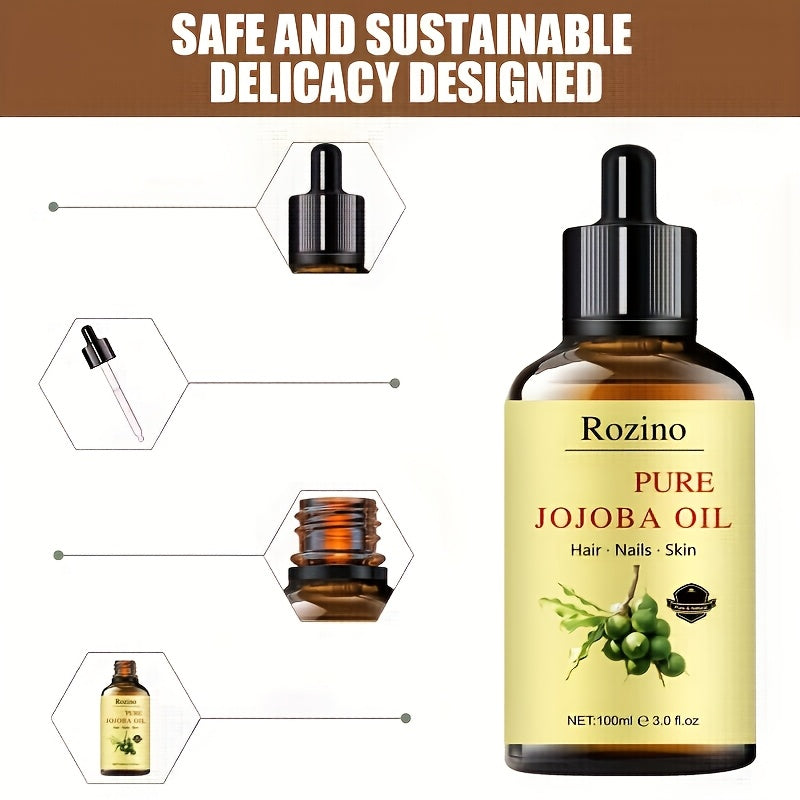 Natural Jojoba Oil – Multi-Use Carrier Oil for Skin, Hair & Body Care