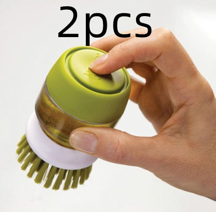 Dishwashing & Pot Washing Brush with Liquid Soap Base – Anti-Slip Tableware Cleaner