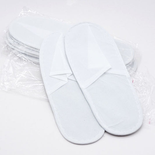 Roomsium 30 Pairs White Disposable Slippers | Roomsium Hotel & Spa Guest Amenities