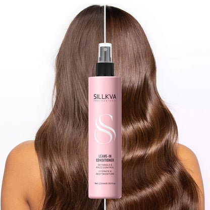 SILLKVA Leave-In Hair Treatment Spray – Detangler & Heat Protectant