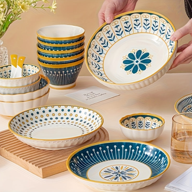 Nordic Style Ceramic Tableware Set – 29 or 47 Pieces of High-End Dinnerware