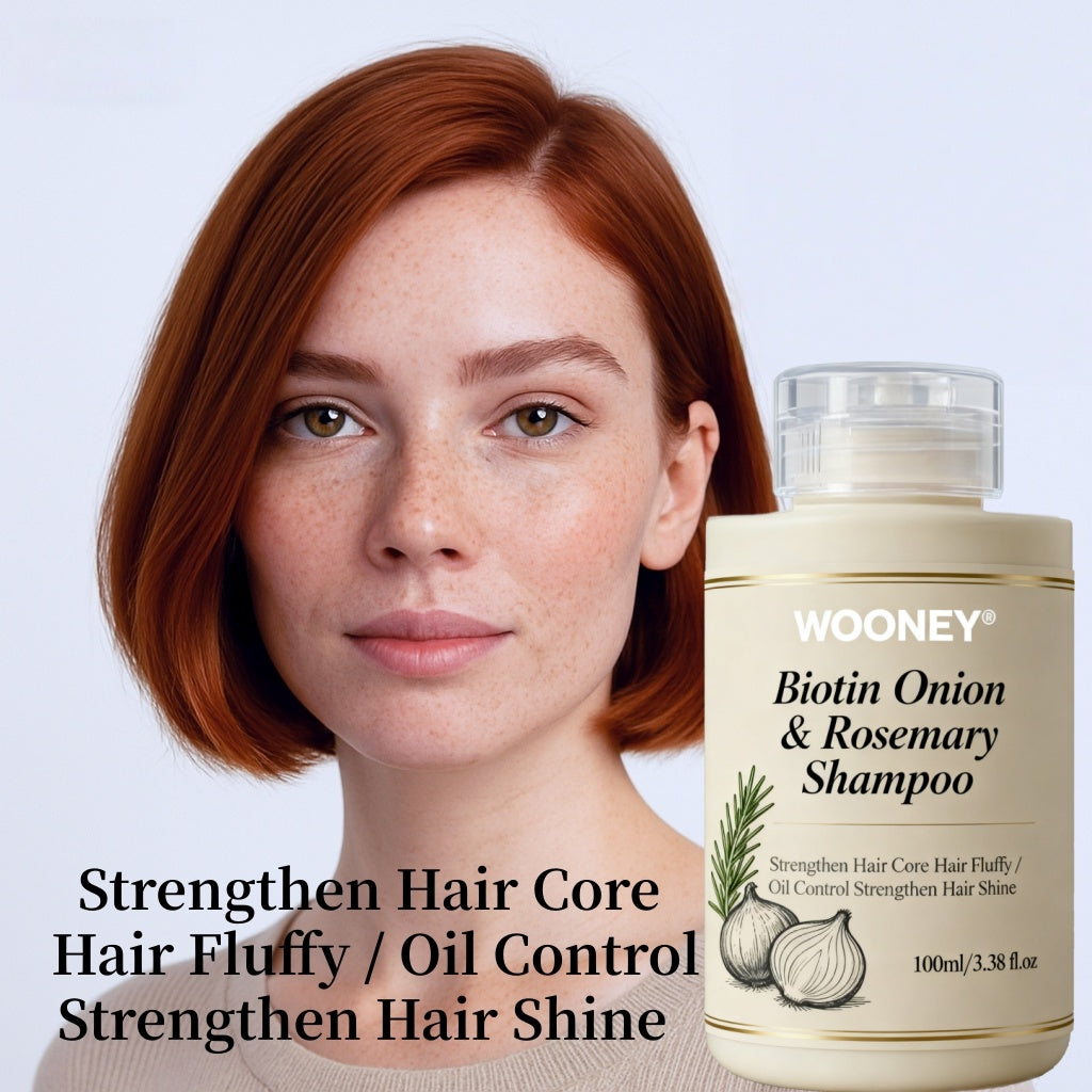 WOONEY Biotin, Onion & Rosemary Shampoo – Liquid Hair Care Cleanser