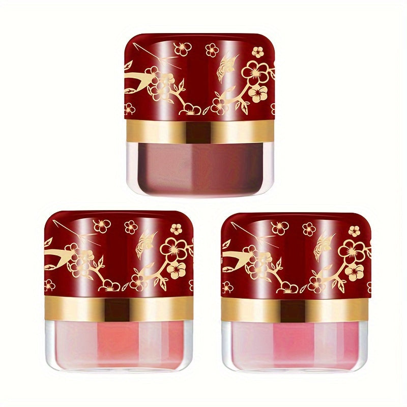 ROUSE 3 Color Blush Palette – Natural Coral & Pink Face Powder