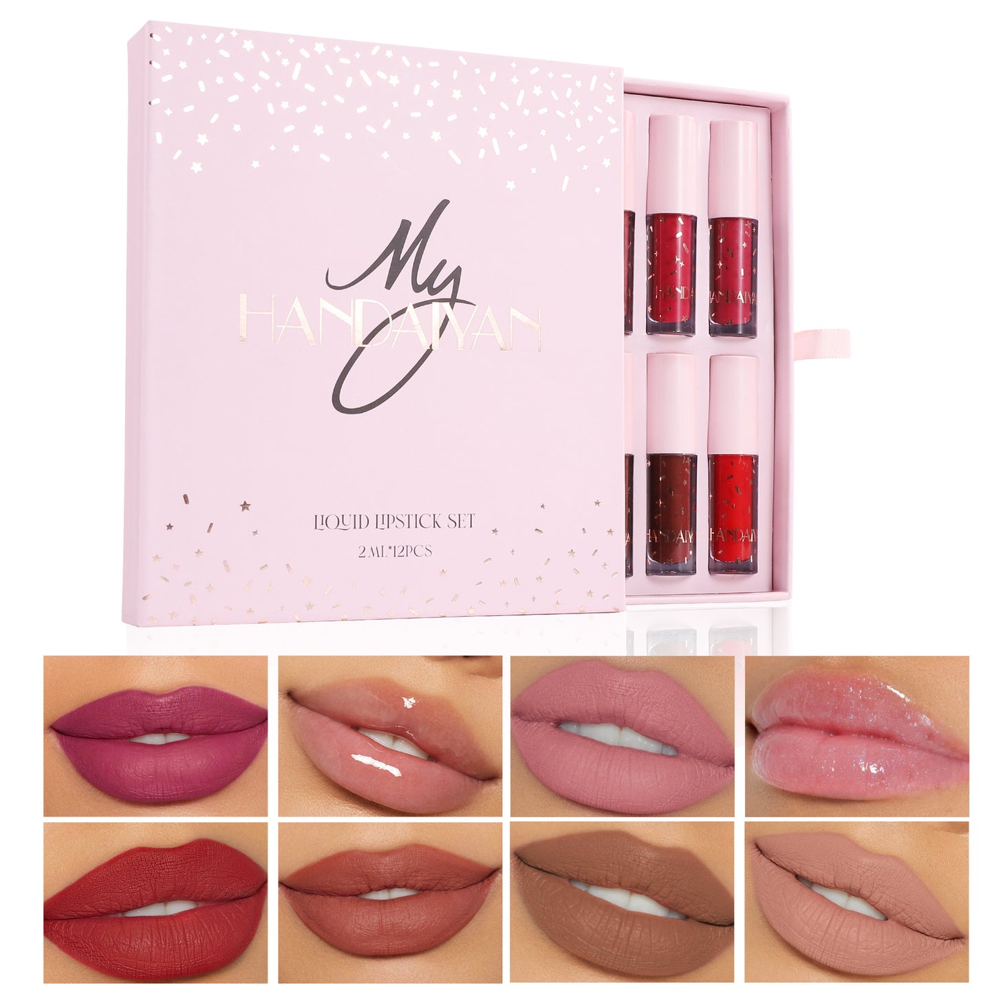 12 Color Lip Gloss Set – Long Lasting Lip Glaze Collection