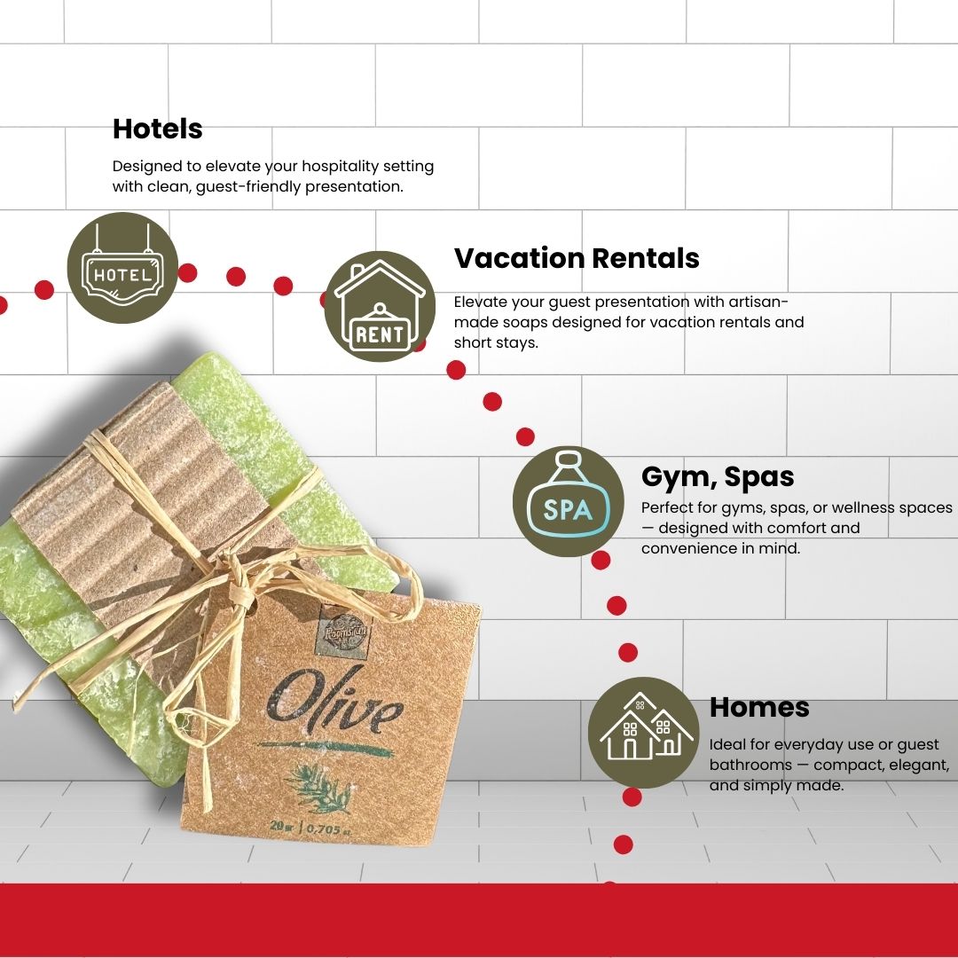 Olive Oil Guest Soaps – 40 Mini Bars for Guest Bathrooms