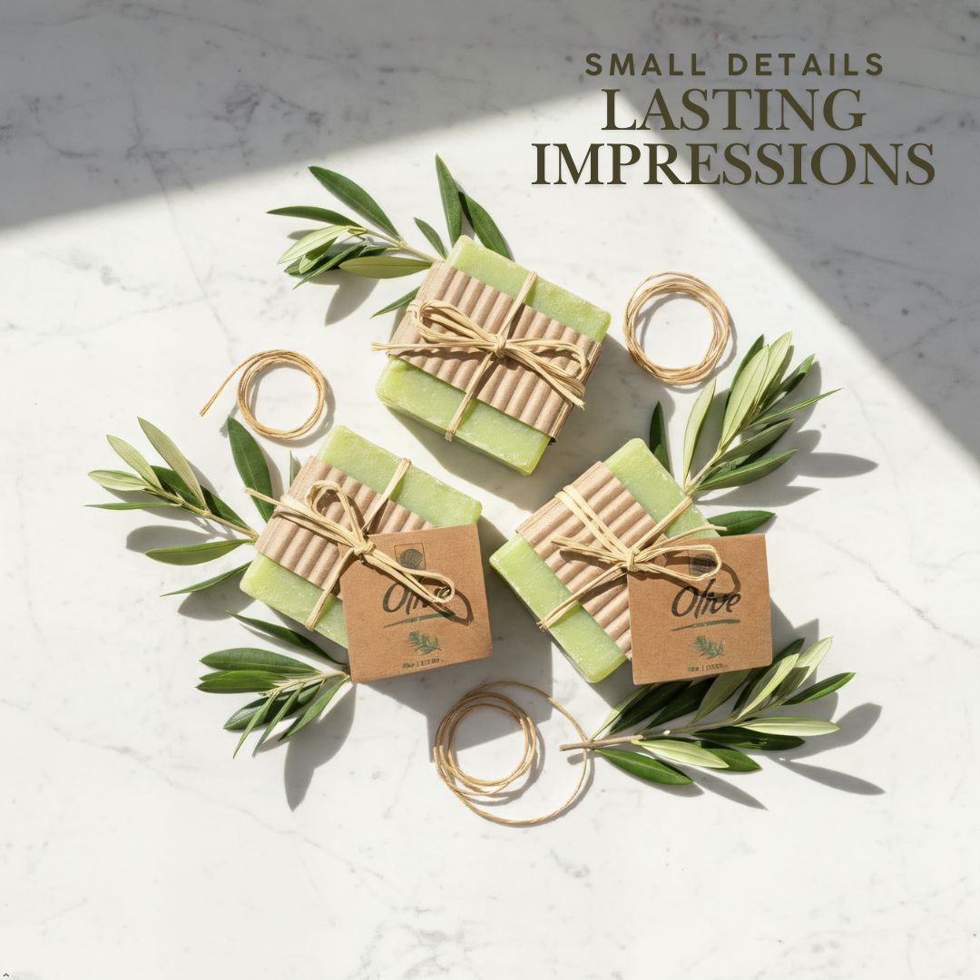 Olive Oil Guest Soaps – 40 Mini Bars for Guest Bathrooms