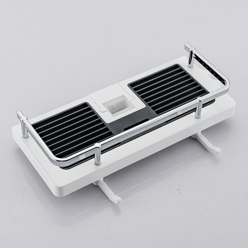 Shower Rod Rack Bathroom Bracket – Modern Lift Rod Support (24–25mm)