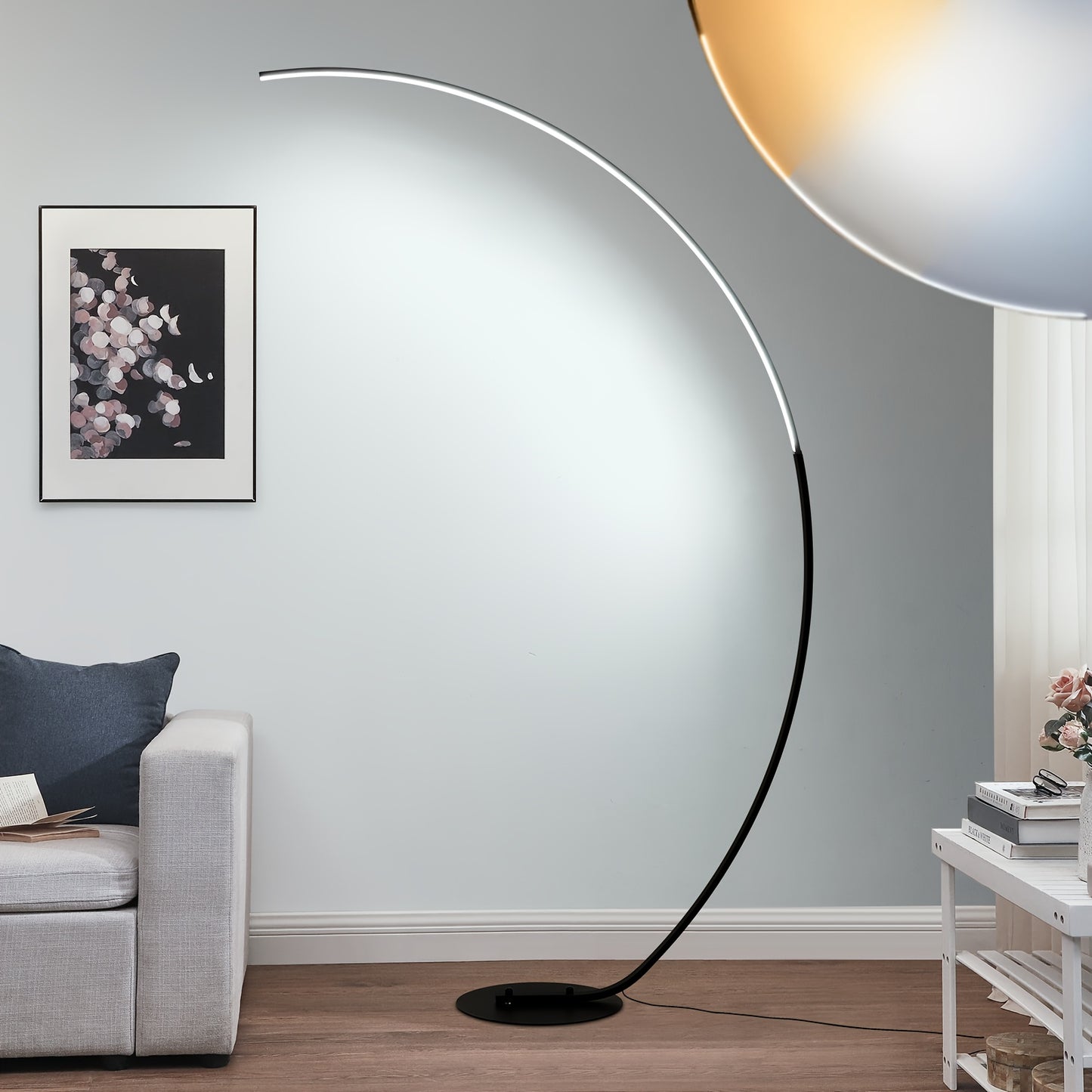 MASTHDF 65-Inch Arched Floor Lamp with Remote Control – Dimmable LED Lighting for Bedroom & Living Room