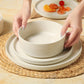 16-Piece White Patterned Ceramic Tableware Set – European Classic Dinnerware for Elegant Dining