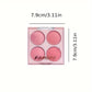 4-Color Blush Palette – Pink & Red Gradient Powder Compact