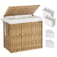 Foldable Laundry Hamper with Lid – 52.8 Gallon (200 L) Synthetic Rattan Clothes Basket