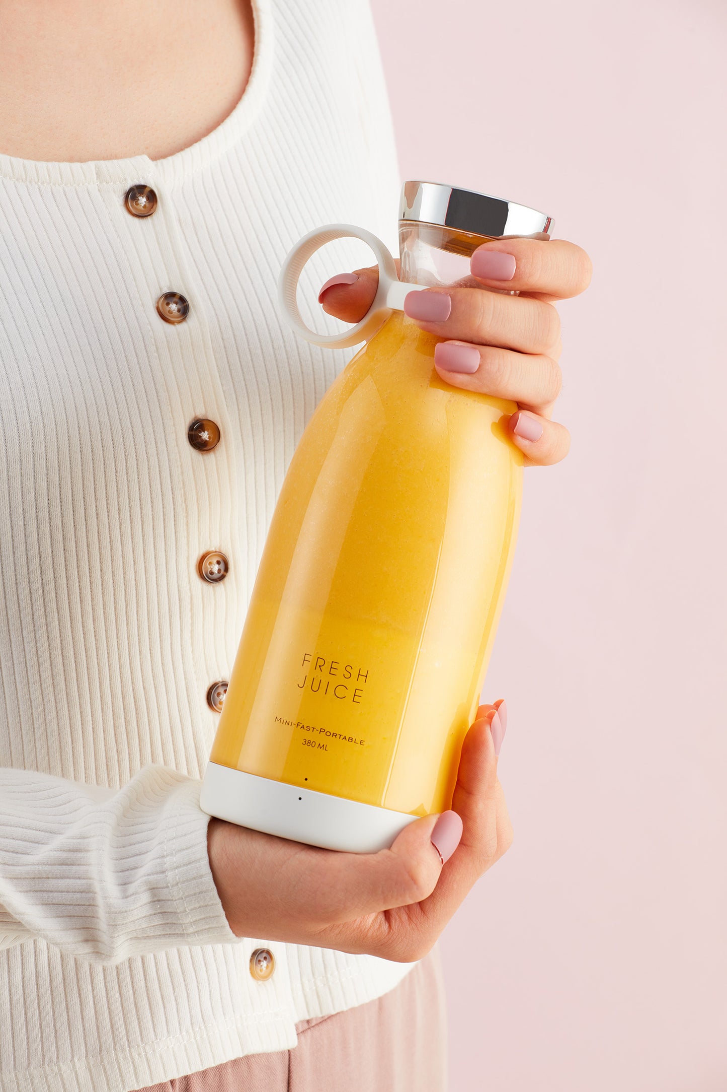 Portable Fruit Blender 350ML – Wireless USB Rechargeable Mini Juicer for On-the-Go