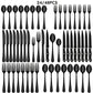 24/48-Piece Stainless Steel Silverware Set with Steak Knives – Mirror-Polished Tableware