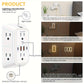 10-in-1 USB Wall Charger Surge Protector with Night Light