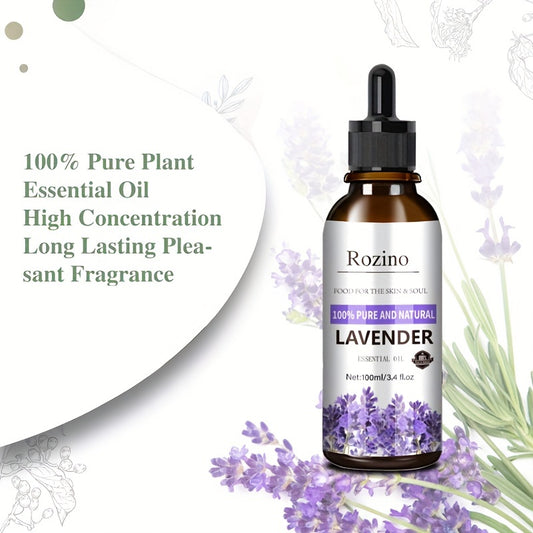 ROZINO Lavender Oil 3.38oz – Multi-Use Body & Diffuser Oil