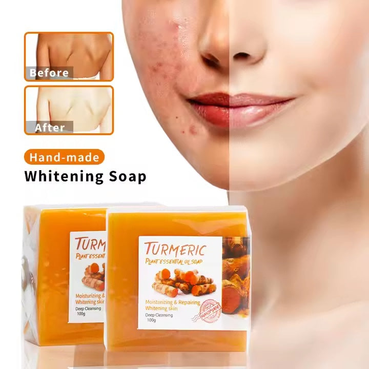 Turmeric Plant Essential Oil Soap – Natural Brightening & Cleansing Bar