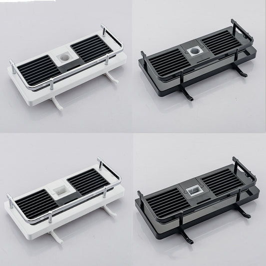 Shower Rod Rack Bathroom Bracket – Modern Lift Rod Support (24–25mm)