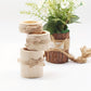3-Piece Wooden Decorative Holder Set – Rustic Candle Holder or Planter Display