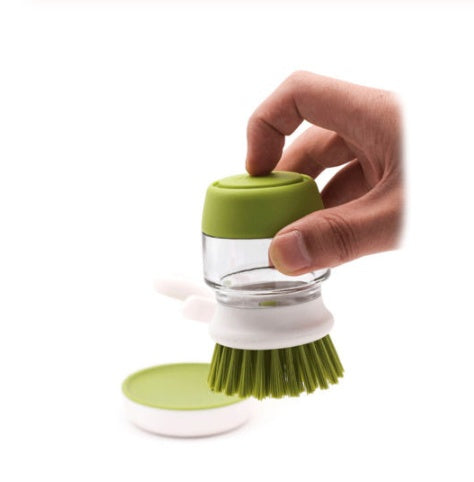 Dishwashing & Pot Washing Brush with Liquid Soap Base – Anti-Slip Tableware Cleaner