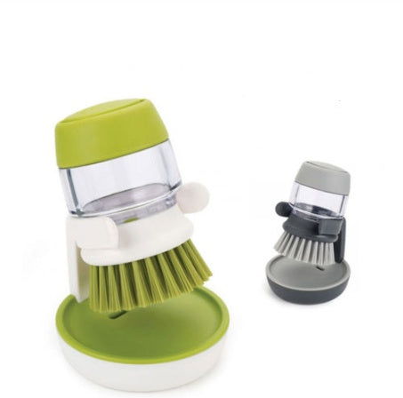 Dishwashing & Pot Washing Brush with Liquid Soap Base – Anti-Slip Tableware Cleaner