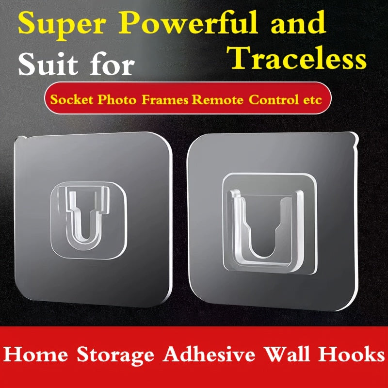 10-Pack Adhesive Wall Hooks – No-Drill Waterproof Utility Hooks for Kitchen & Bathroom