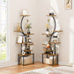 8-Tier Bookshelf with Lights – Metal & Wood Display Unit - Roomsium
