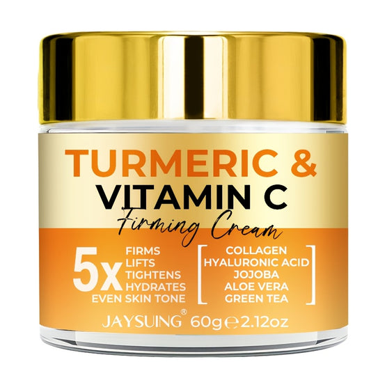 JAYSUING Turmeric & Vitamin C Moisturizing Cream – Hyaluronic Acid, Retinol & Collagen | Unisex