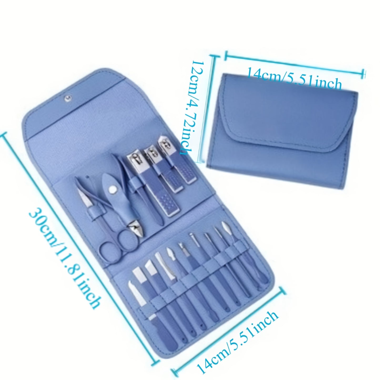 16 Piece Stainless Steel Nail Clipper Set – Travel Grooming Kit