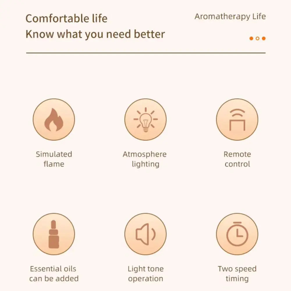 Net30 Flame Effect LED Aromatherapy Diffuser – Ultrasonic