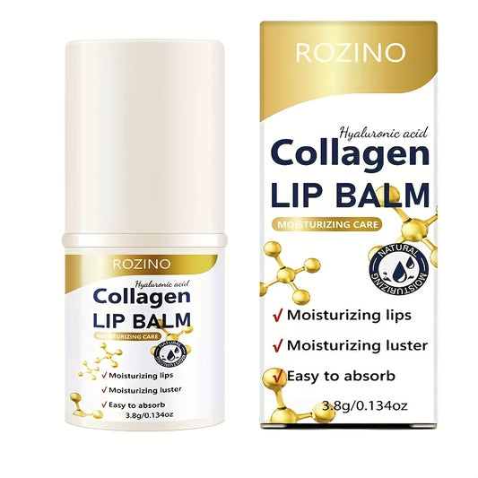 ROZINO Collagen & Hyaluronic Acid Lip Balm – Moisturizing Lip Care Stick (3.8g)