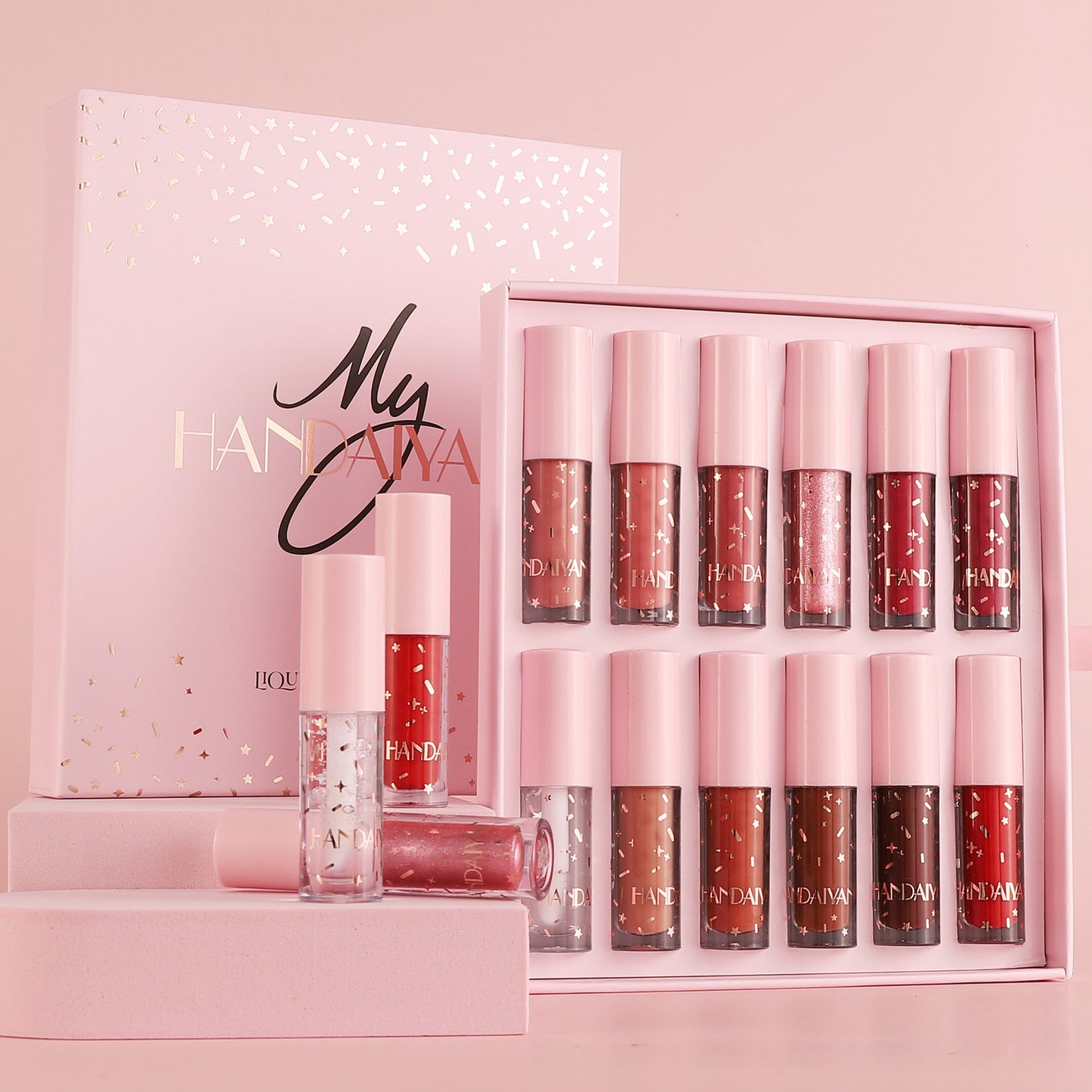 12 Color Lip Gloss Set – Long Lasting Lip Glaze Collection