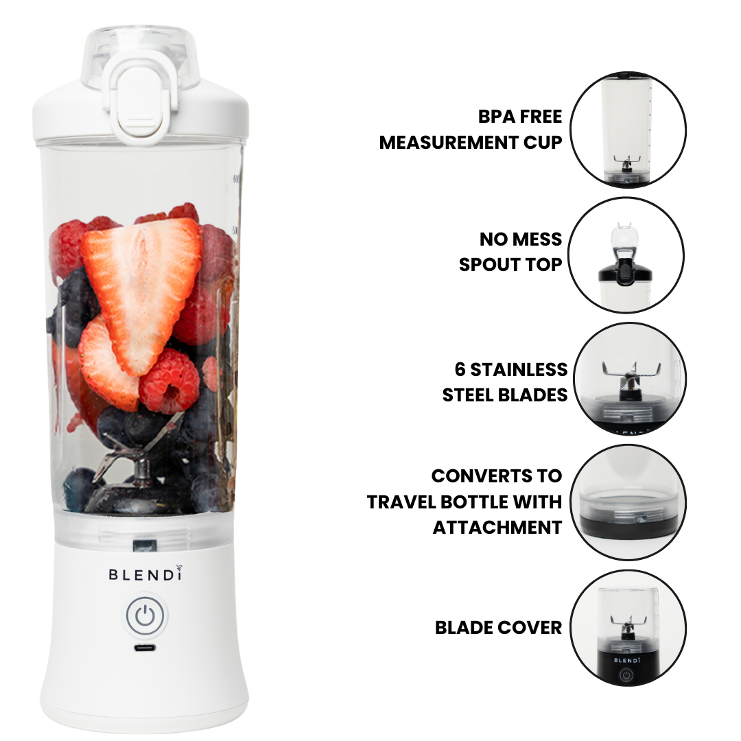 X Ice Crushing Portable Blender – 24oz Cordless Blender with Travel Bottle