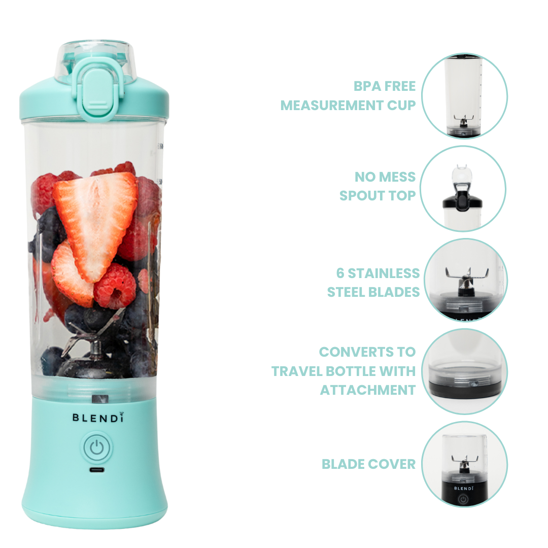 X Ice Crushing Portable Blender – 24oz Cordless Blender with Travel Bottle