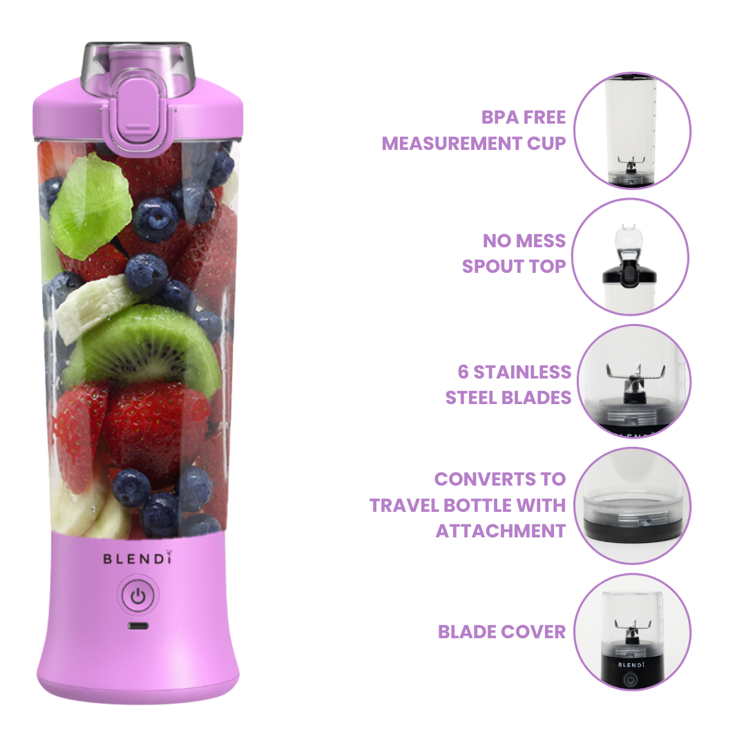 X Ice Crushing Portable Blender – 24oz Cordless Blender with Travel Bottle