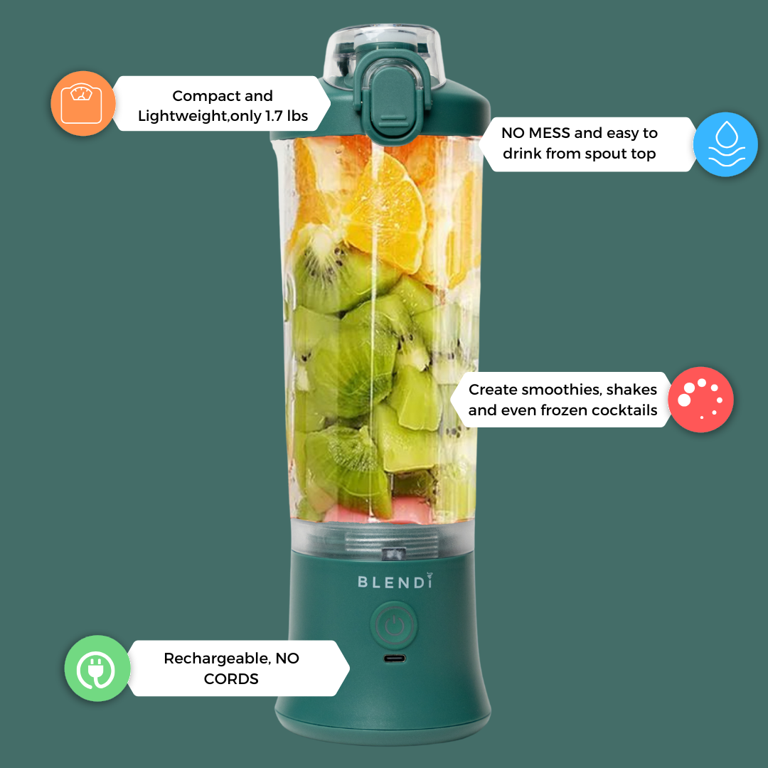 X Ice Crushing Portable Blender – 24oz Cordless Blender with Travel Bottle