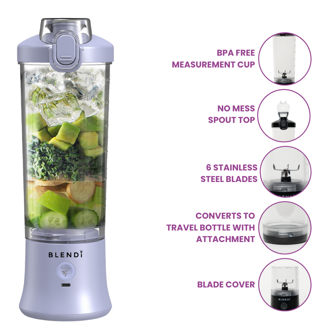 X Ice Crushing Portable Blender – 24oz Cordless Blender with Travel Bottle
