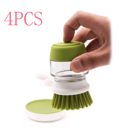 Dishwashing & Pot Washing Brush with Liquid Soap Base – Anti-Slip Tableware Cleaner