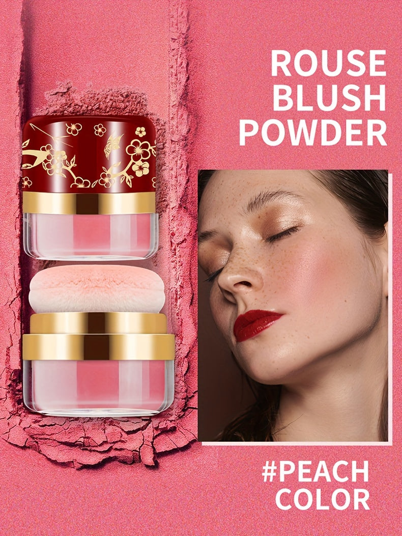 ROUSE 3 Color Blush Palette – Natural Coral & Pink Face Powder