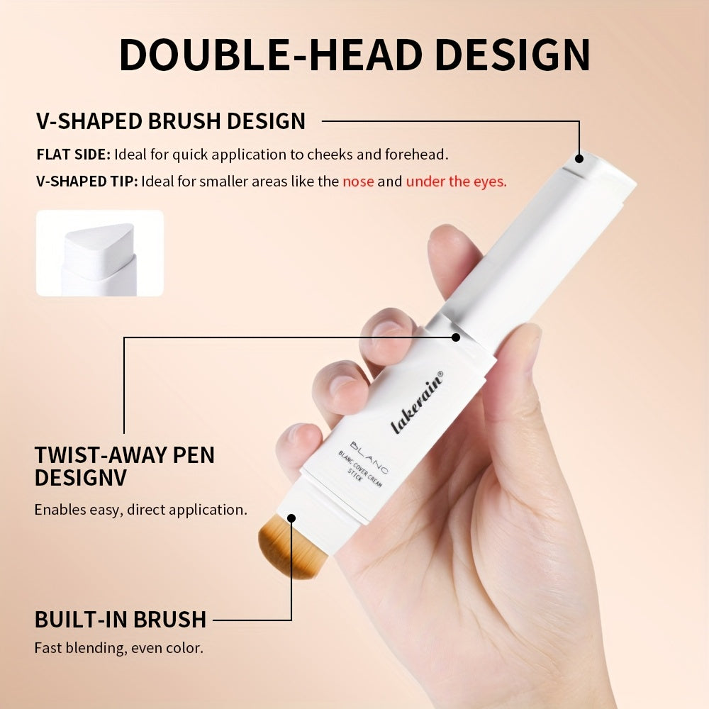 Color-Adapting Foundation Stick – Matte Coverage with Dual Brush