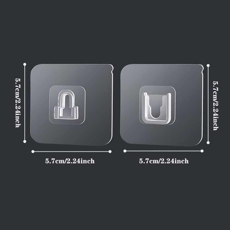 10-Pack Adhesive Wall Hooks – No-Drill Waterproof Utility Hooks for Kitchen & Bathroom