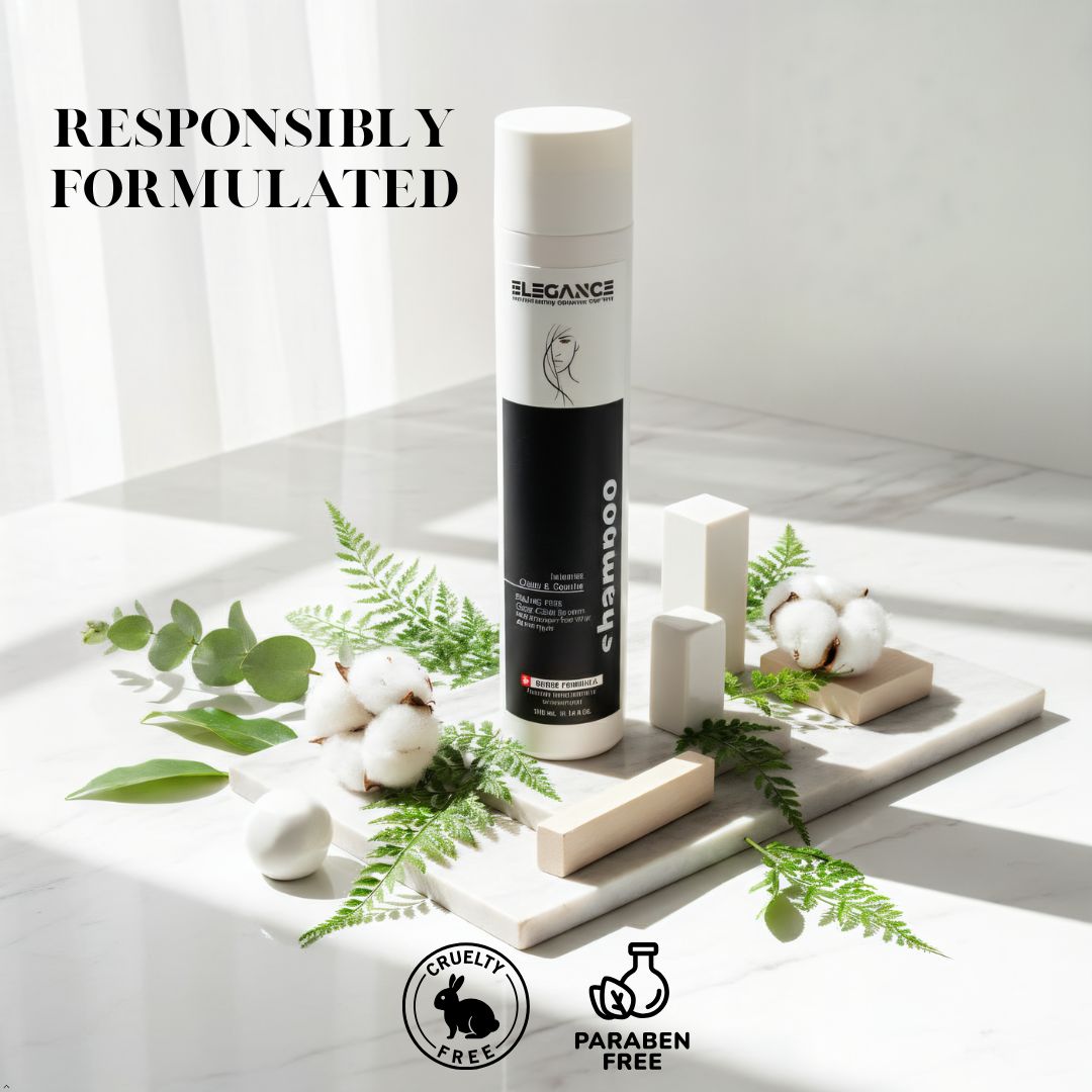 ELEGANCE CHARME Intense Clear & Gentle Shampoo with Keratin & Proteins | Professional Hair Care (300 ml / 10.14 fl oz)