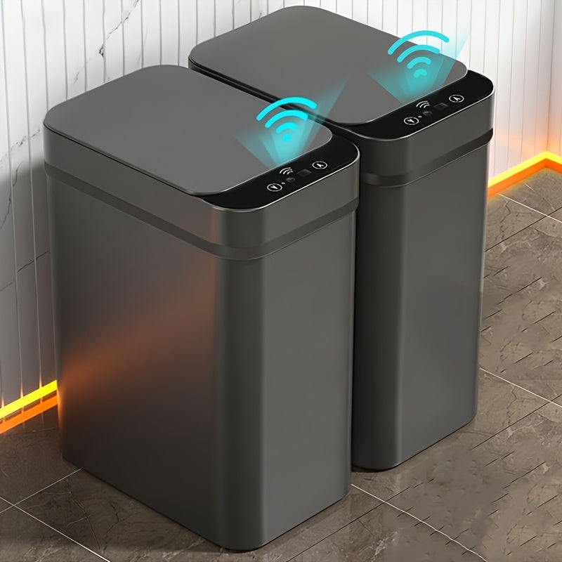 2 Pack Motion Sensor Trash Can Slim Bathroom Bin