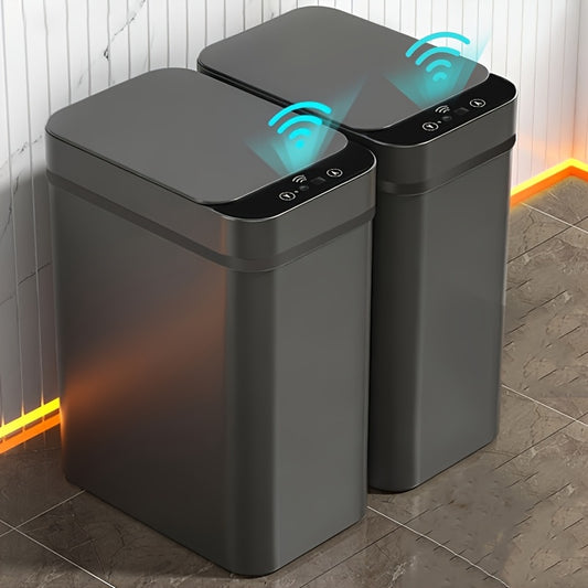 2 Pack Motion Sensor Trash Can Slim Bathroom Bin