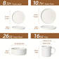 16-Piece White Patterned Ceramic Tableware Set – European Classic Dinnerware for Elegant Dining